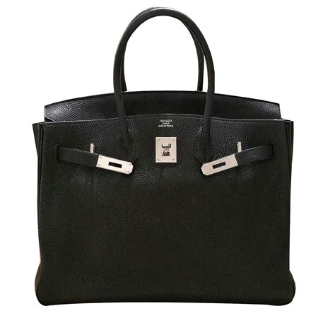 hermes handbags black leather|hermes bag leather types.